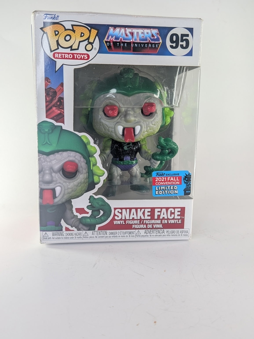 Funko Pop Snake Face #95 Masters of the Universe 2021 Fall Convention Exclusive